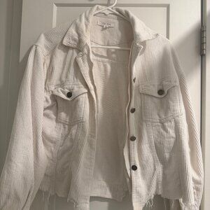 12th Tribe White Corduroy Jacket